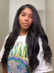 UNice InvisiBlend™ V part Kinky Straight Natural Black Wig Protect Your Natural Hair