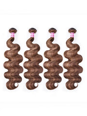 UNice Honey Blonde Piano Highlighted Body Wave 4Pcs Bundles With Closure