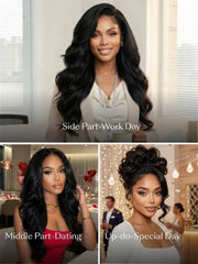 UNice 13x4 Pre-Everything™ Wig & 7x5 Bye-Bye Slip Loose Wave With Face-Framing Layers And Side-Swept Bangs With Drawstring