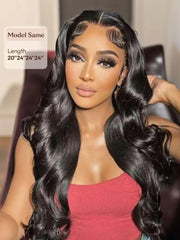 UNice 3Pcs Remy Hair Body Wave Bundles with Lace Closure