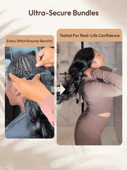 UNice 3 Pcs Brazilian Body Wave Bundles – Full Install Ready, 100% Virgin Soft Human Hair Easy to Blend