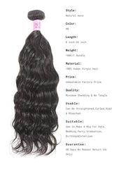 UNice Hair Icenu Series Hair Products 1Bundle Virgin Human Hair Natural Wave