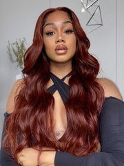 UNice Mahogany Reddish Brown Body Wave 3Pcs 100% Remy Human Hair Bundles
