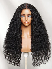 UNice 7x5 Bye Bye Slip™ Lace Black Defined Mixed Curly Glueless Wig with Invisi Drawstring