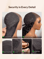 UNice Bye-Bye Slip™ Chocolate Brown Balayage 7×5 Lace Closure Glueless Glam With Highlights Loose Wave Wig With Invisi Drawstring