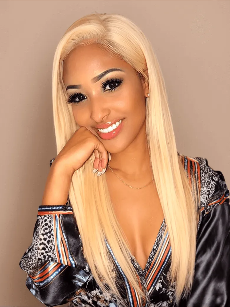 UNice 4PCS 613 Blonde Hair Weave Bundles Straight Virgin Human Hair