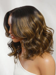 UNice 7x5 Bye Bye Slip™ Lace Balayage Highlights Body Wave Bob Wig with Invisi Drawstring