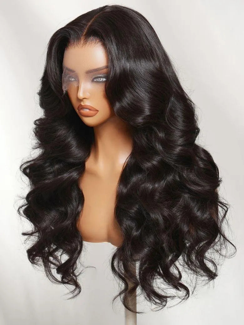 UNice 360 HD Lace Pre-plucked Luxury Raw Virgin Hair Natural Black Body Wave Wig