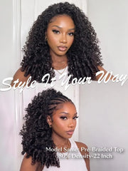 UNice Half Wig MeltLine™ Burmese Curly with Finger Coily Ends Beginner Friendly with Flexi-Fit Drawstring