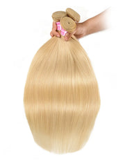 UNice Hair 613 Blonde Virgin Human Hair Extension Bundles 10-24 Inch 3PCS Straight Hair