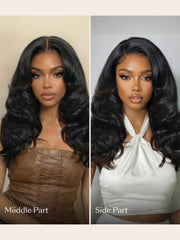 UNice 100% Human Hair Butterfly Cut 180% Density Bye-Bye Slip™ 7x5 Lace Body & Loose Curls Wig with Feathered Layers & Invisi Drawstring