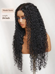 UNice 7x5 Bye Bye Slip™ Lace Black Defined Mixed Curly Glueless Wig with Invisi Drawstring