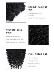 UNice 3 Pcs/Pack Messy Curly Human Hair 3 Bundles Indian Deep Curly Texture
