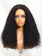[Limited Time] UNice Maxreal Half Wig 2x4 Lace Part Black Kinky Curly Wig