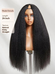 UNice InvisiBlend™ V part Kinky Straight Natural Black Wig Protect Your Natural Hair