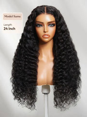 UNice 13x4 Pre-Everything™ Lace Frontal Black Crimped Deep Wave Wig with Invisi Drawstring