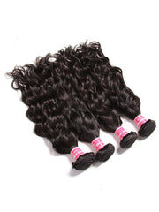 UNice 4Pcs Natural Wave Remy Human Hair Weaves