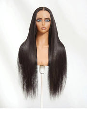 UNice 13x4 HD Lace Frontal 250% Density Raw Human Hair Straight 200% Density Wig