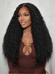 UNice Bye-Bye Knots™ 7x5 Lace Multi Textured Water Kinky Curly Wig with Invisi Drawstring